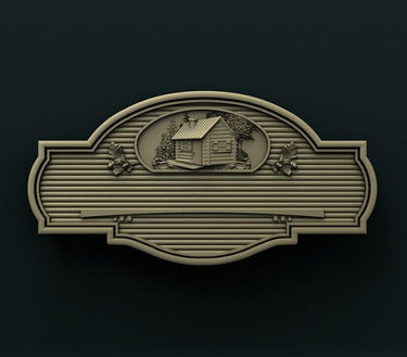 CABIN WELCOME SIGN 3D STL 3DWave